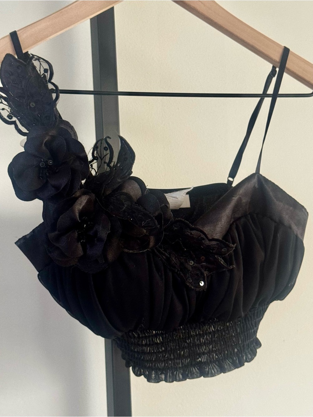 Vintage 90s Y2K Floral Bralette Crop Top Made in USA
